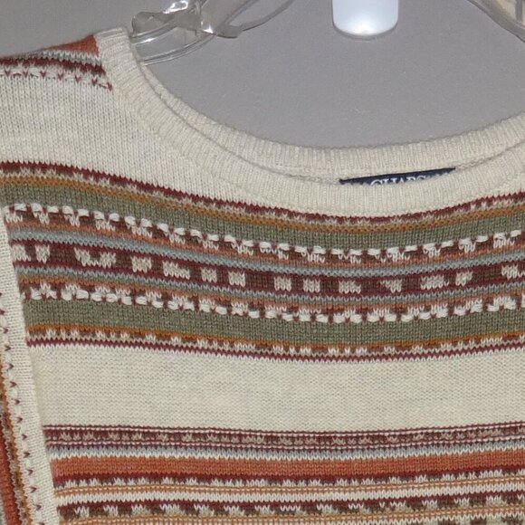 Chaps women's sweater size L, cotton/linen, pull over long sleeves, round neck - Picture 14 of 15